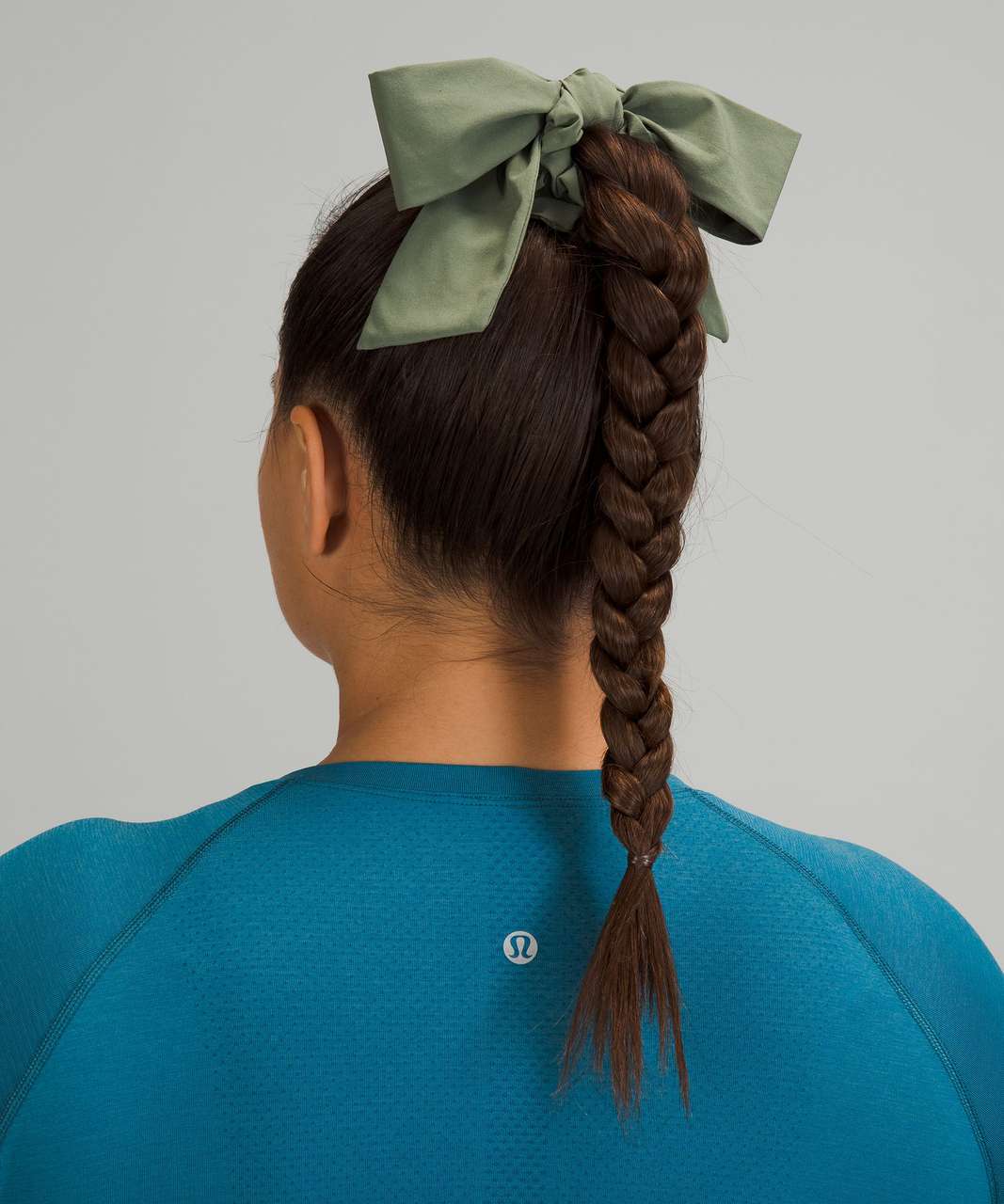 Lululemon Uplifting Scrunchie *Big Bow - Green Twill