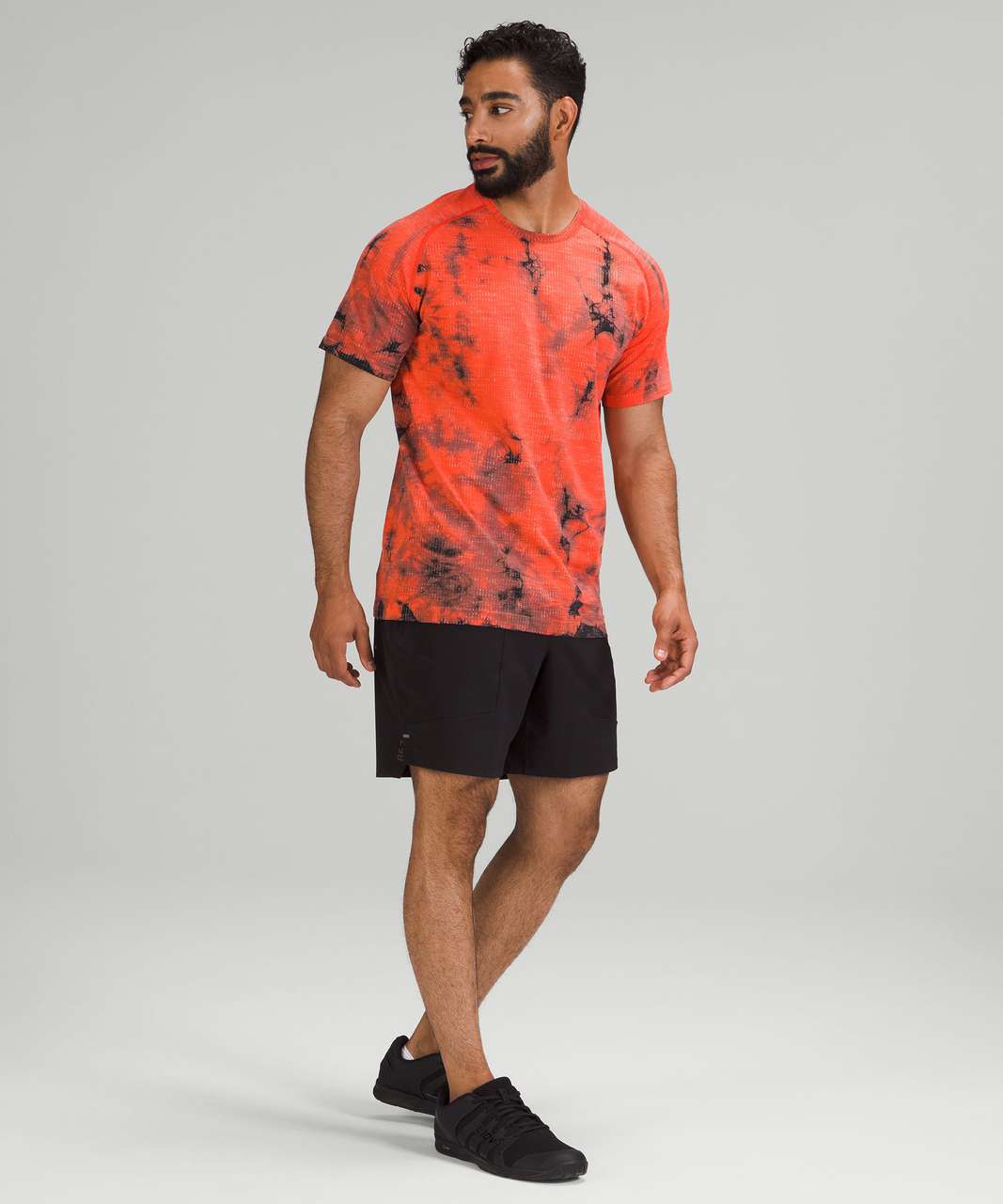 Lululemon Metal Vent Tech Short Sleeve Shirt 2.0 - Disconnect Marble Dye Autumn Red / Graphite Grey