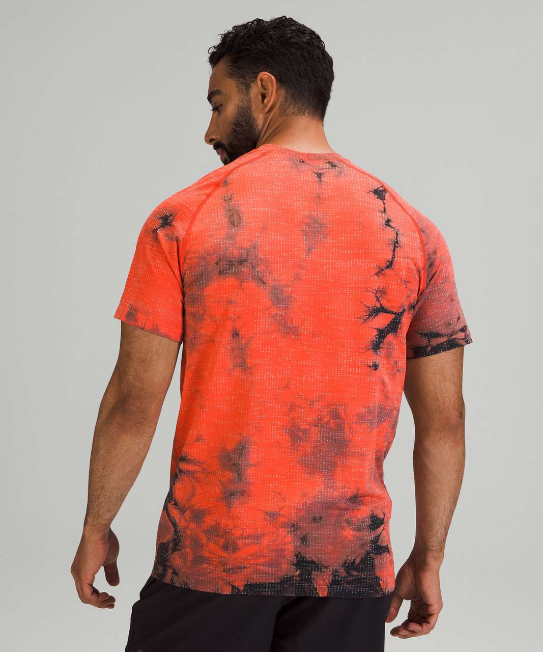 Lululemon Metal Vent Tech Short Sleeve Shirt 2.0 - Disconnect Marble Dye Autumn Red / Graphite Grey