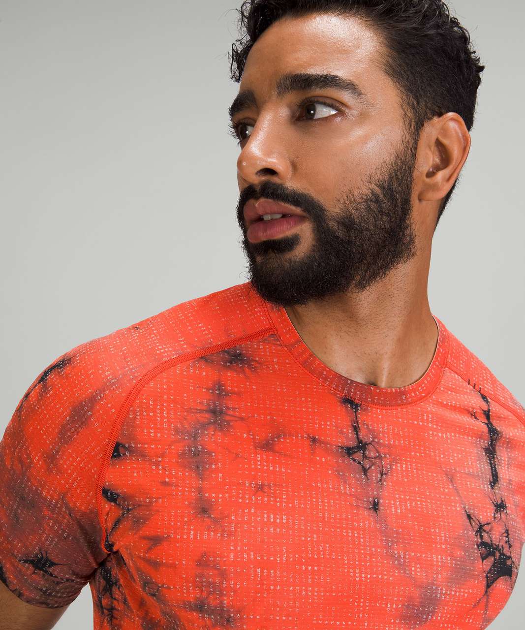 Lululemon Metal Vent Tech Short Sleeve Shirt 2.0 - Disconnect Marble Dye Autumn Red / Graphite Grey