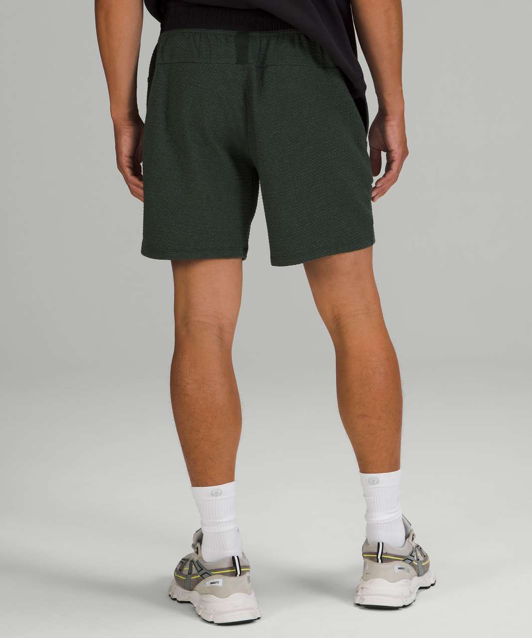 Lululemon At Ease Short 7" - Heathered Rainforest Green / Black