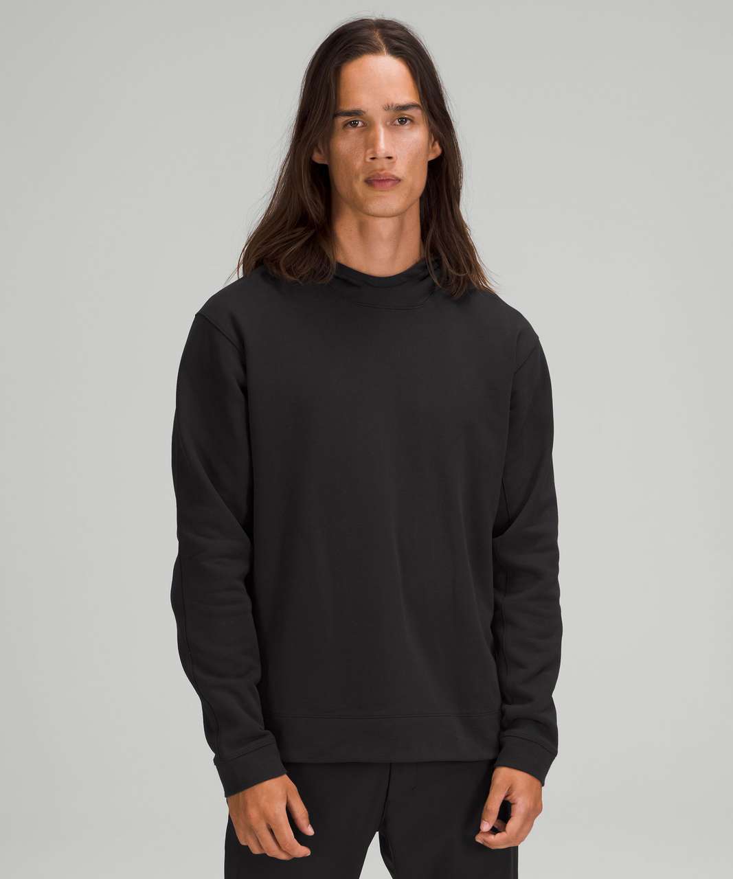 MENS BLACK FRENCH TERRY SWEATSHIRT