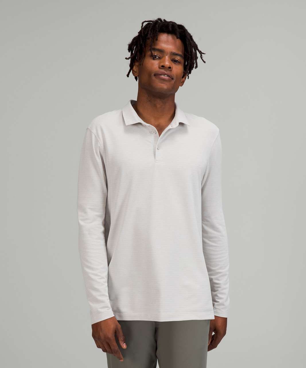 Lululemon Evolution Long Sleeve Polo - Heathered Dove Grey