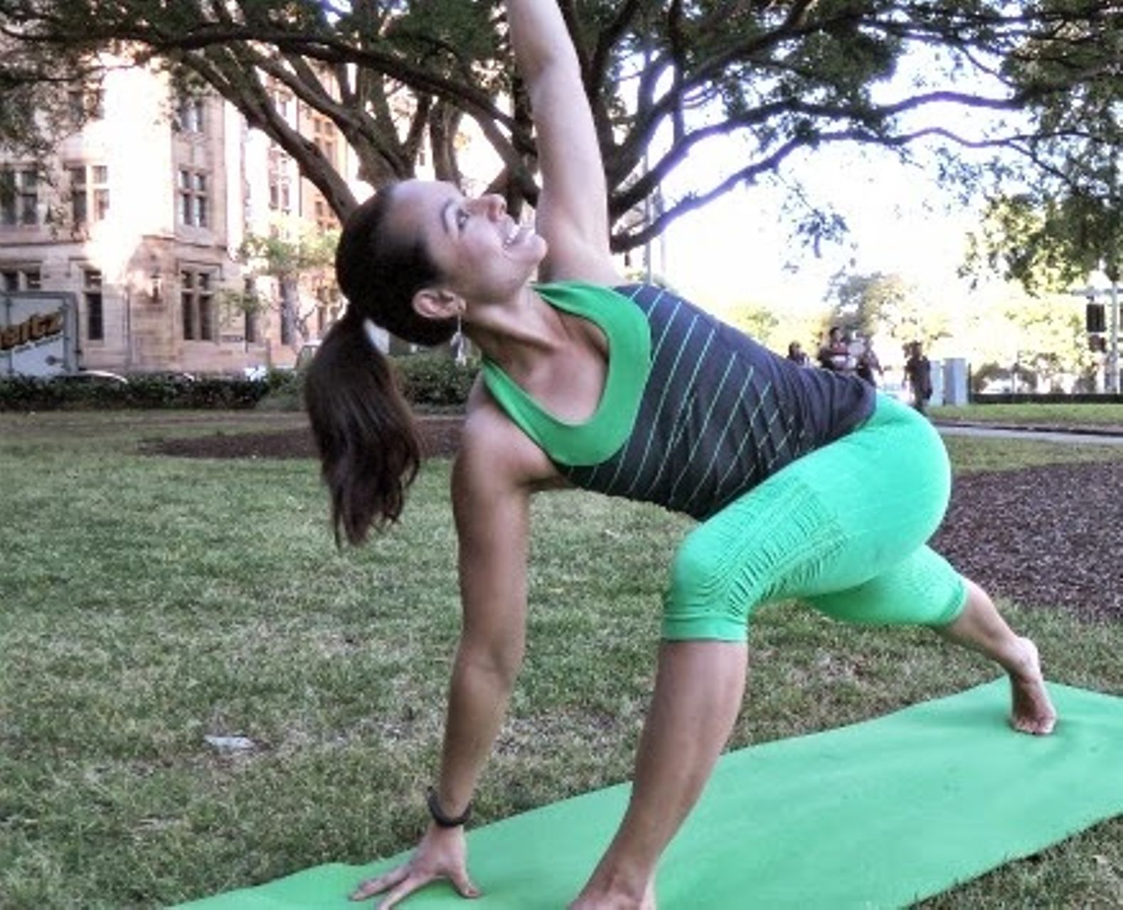 Lululemon Scoop Neck Tank *Luon Light - Slalom Stripe Inkwell / Green Bean / Inkwell