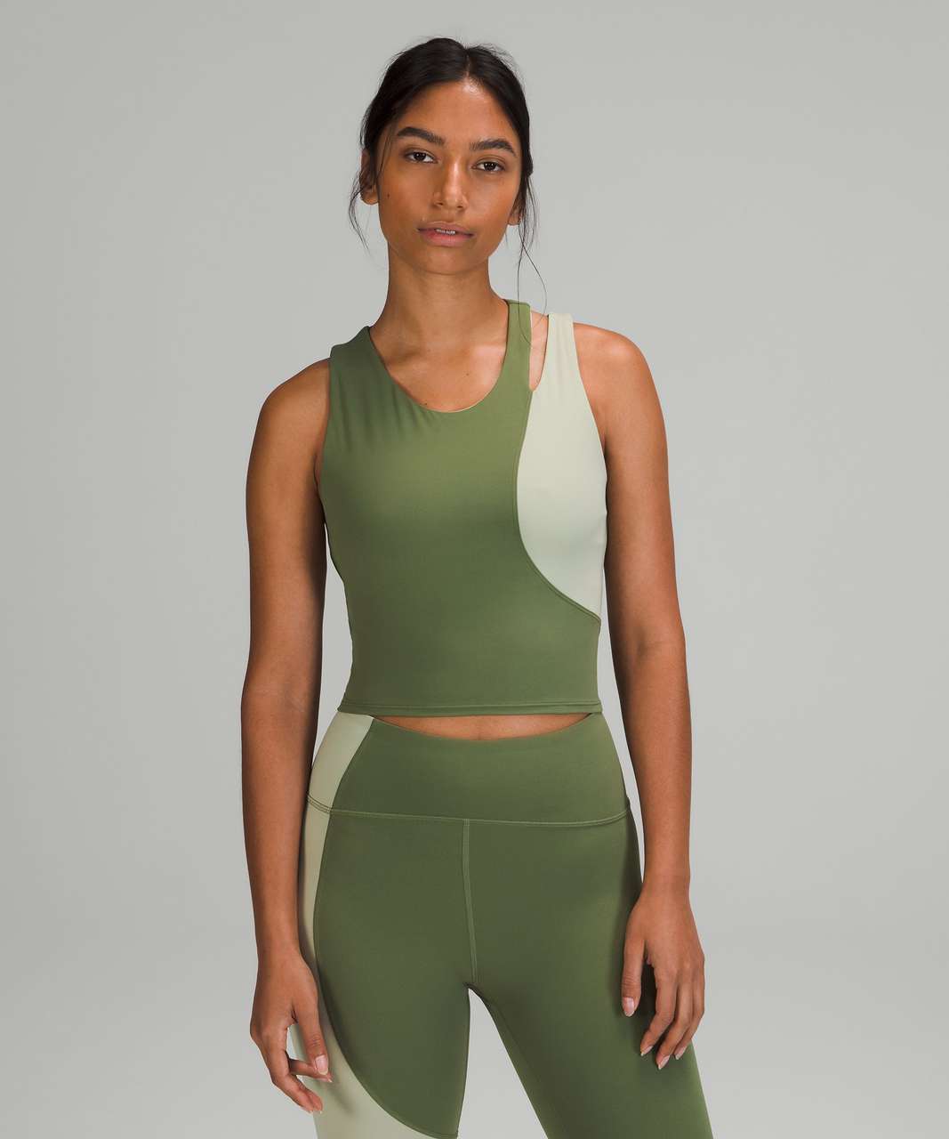 lululemon athletica, Tops, Lululemon Nulu Cropped Slim Yoga Short  Sleevegreen Fern Size 2
