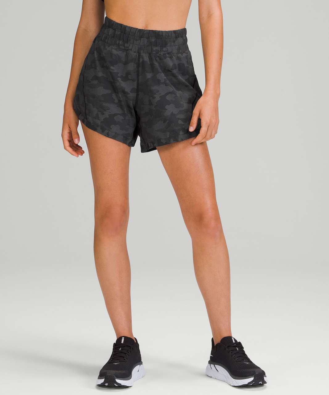 Lululemon Track That Mid-Rise Short 5 - Black / Obsidian - lulu fanatics