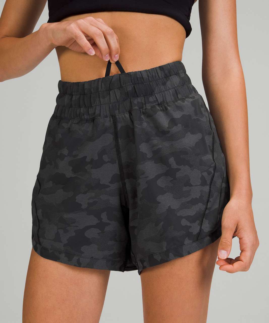 Lululemon Track That Mid-Rise Short 5 - Black / Obsidian - lulu