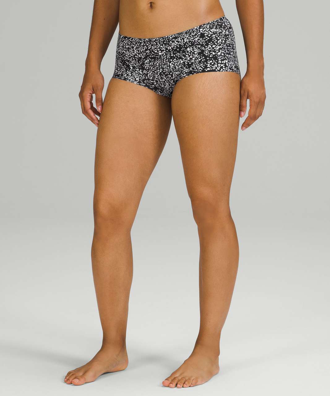 Lululemon InvisiWear Mid Rise Boyshort Underwear - Crescendo Speckle White  Black - lulu fanatics