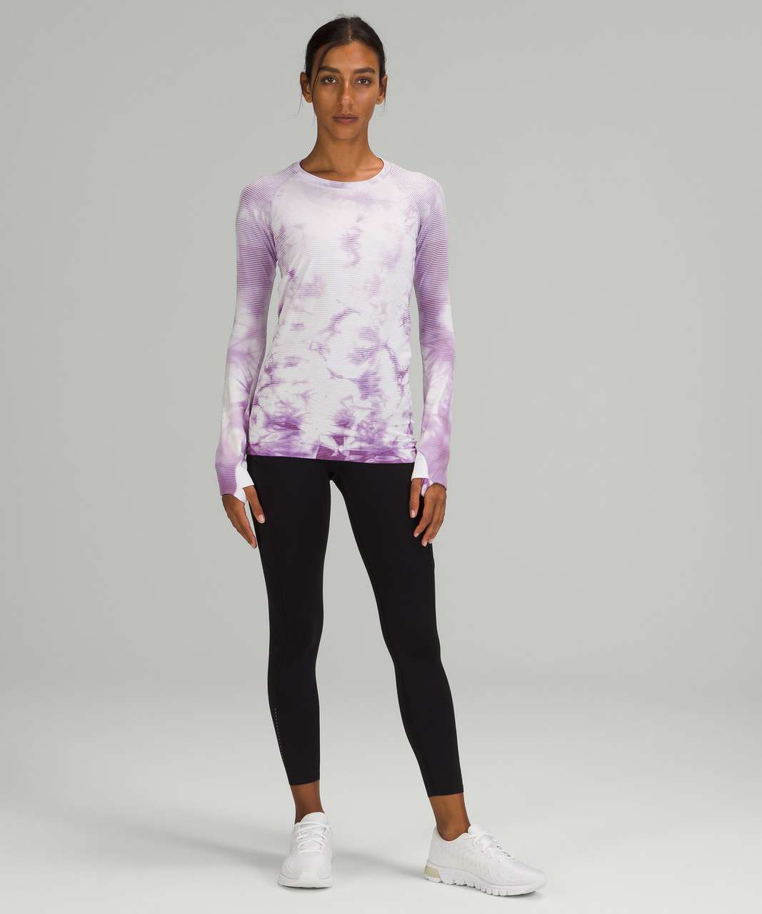 🟠SOLD🟠Swiftly Tech Long Sleeve 2.0-Peri Purple  Lululemon swiftly tech  long sleeve, Lightweight long sleeve, Black lace bandeau