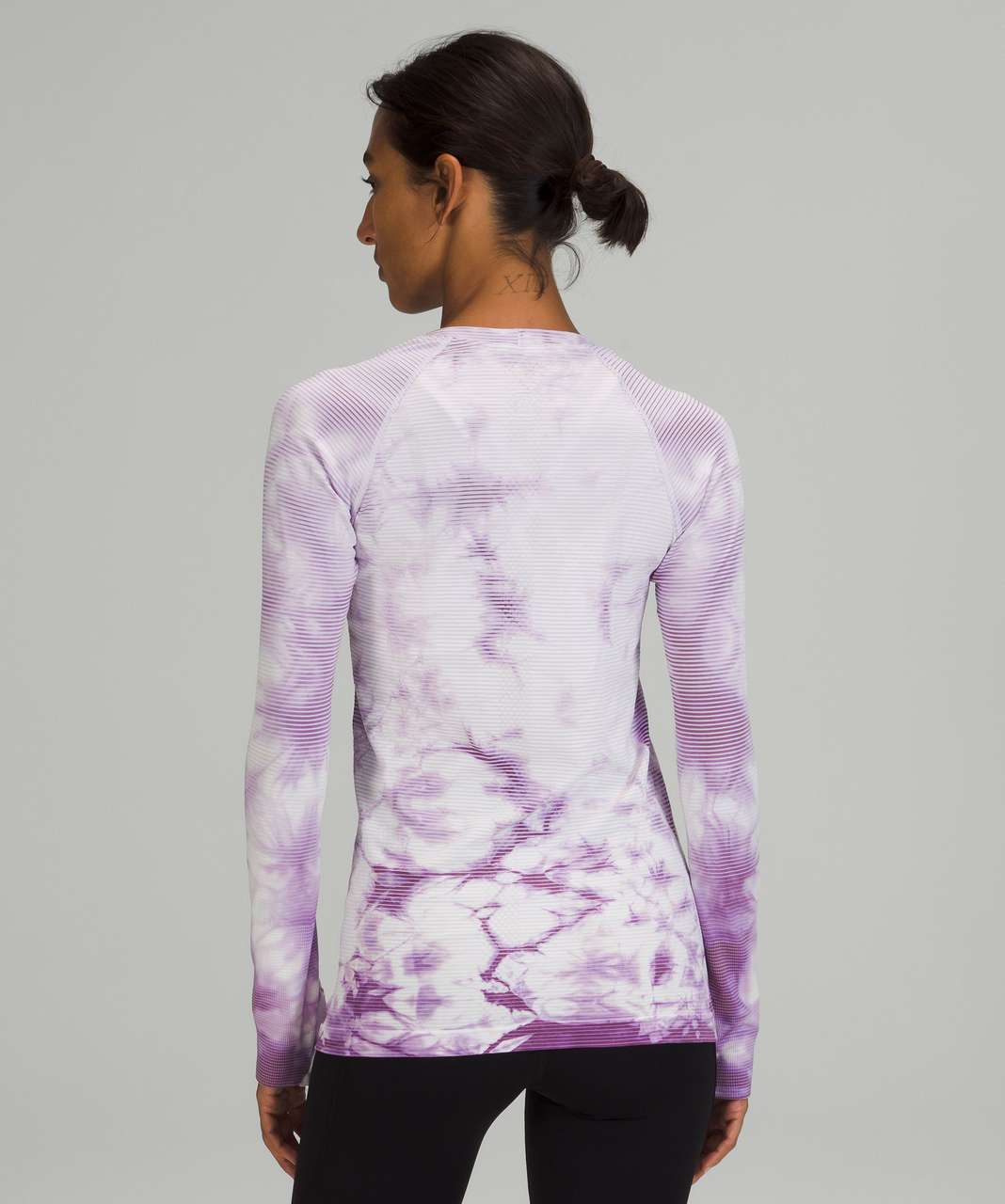 Lululemon Swiftly Tech Long Sleeve Shirt 2.0 - Shibori Stripe Wisteria  Purple - lulu fanatics