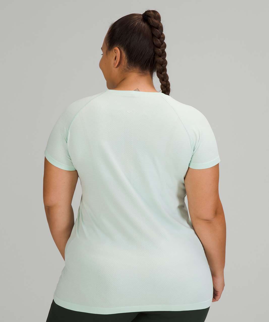 Lululemon Women Distorted Static Delicate Mint White Swiftly Tech