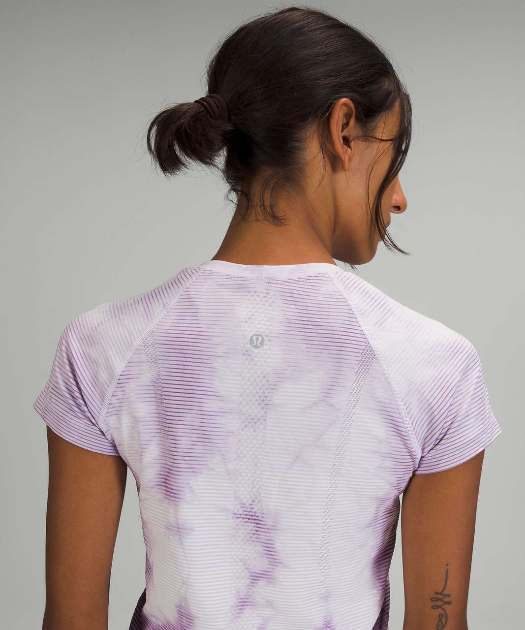 Lululemon Swiftly Tech Short Sleeve Shirt 2.0 - Shibori Stripe Wisteria Purple