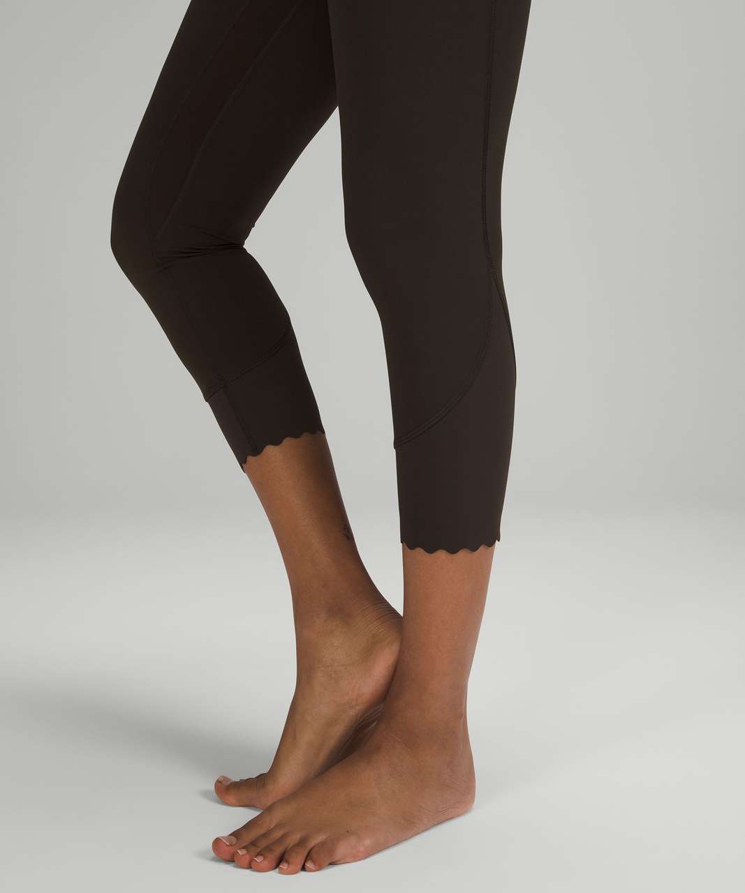 Lululemon Align Scalloped Hem High-Rise Crop 23 - Dark Olive