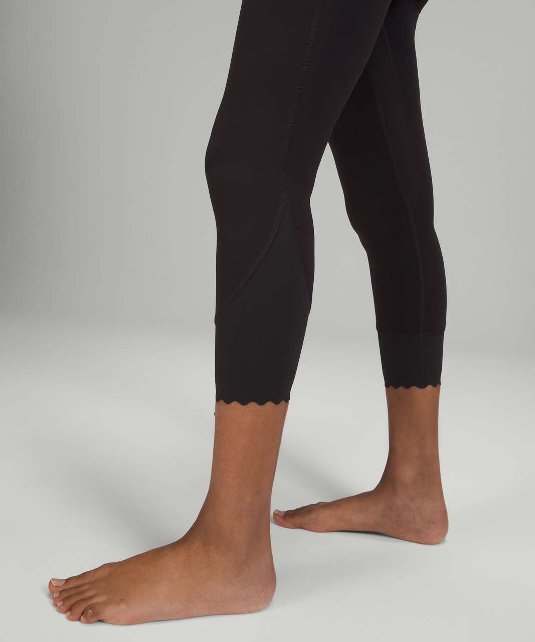 Lululemon Align Scalloped Hem High-Rise Crop 23" - Black Granite