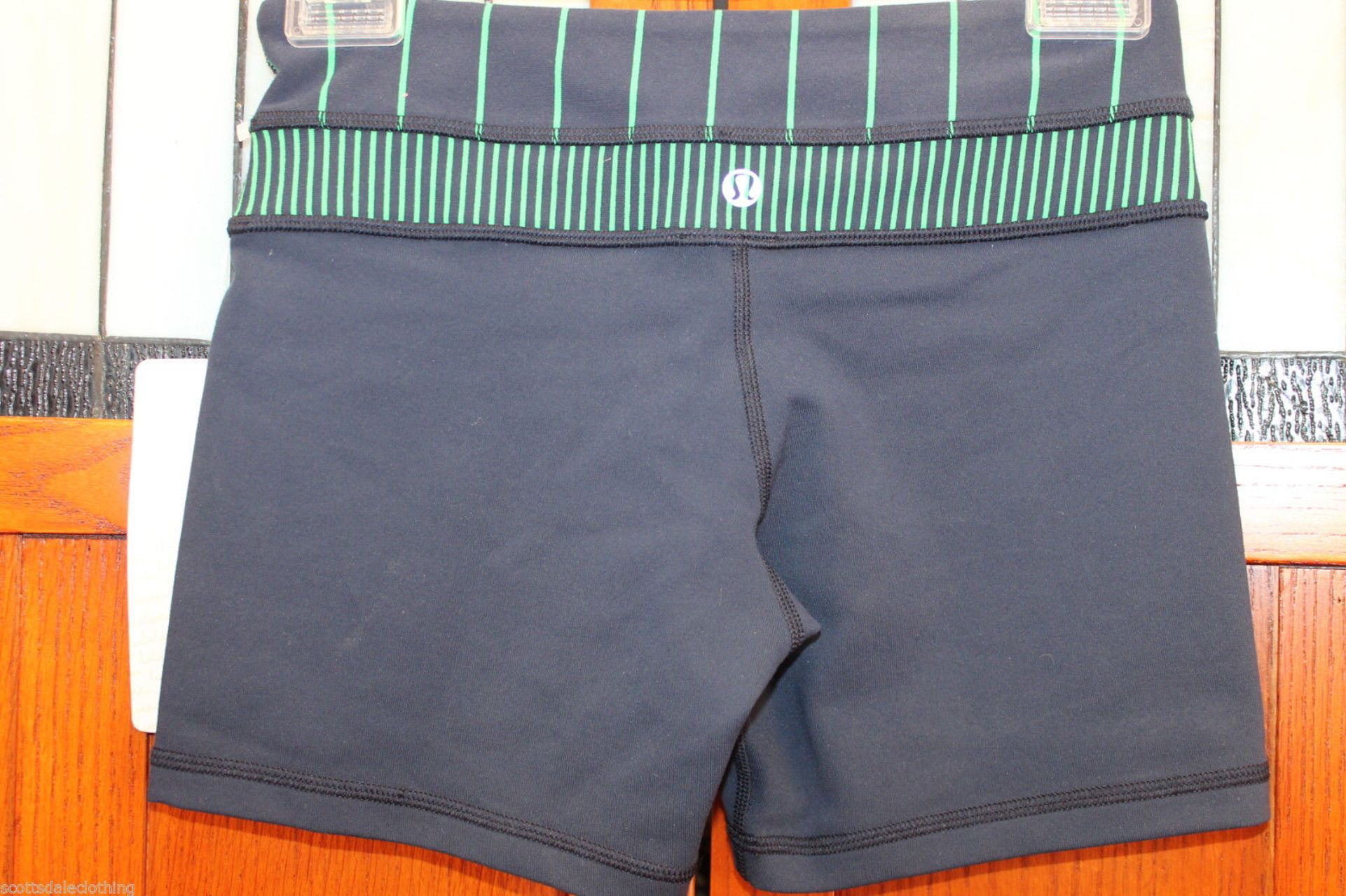 Lululemon Reverse Groove Short (Regular) - Inkwell / Slalom Stripe Inkwell / Hyper Stripe Green Bean