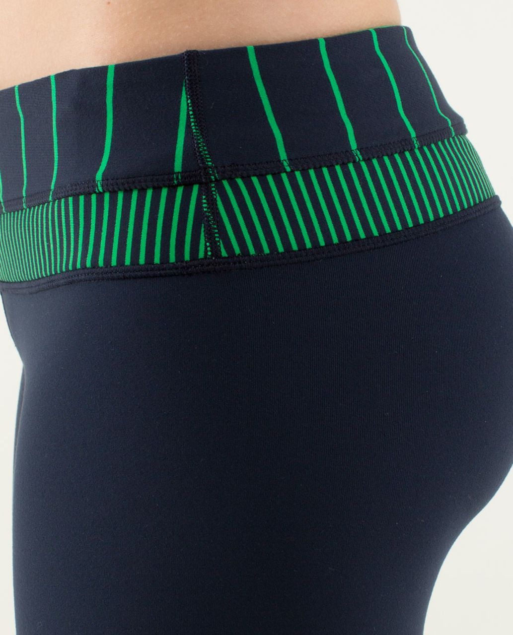 Lululemon Reverse Groove Short (Regular) - Inkwell / Slalom Stripe Inkwell / Hyper Stripe Green Bean