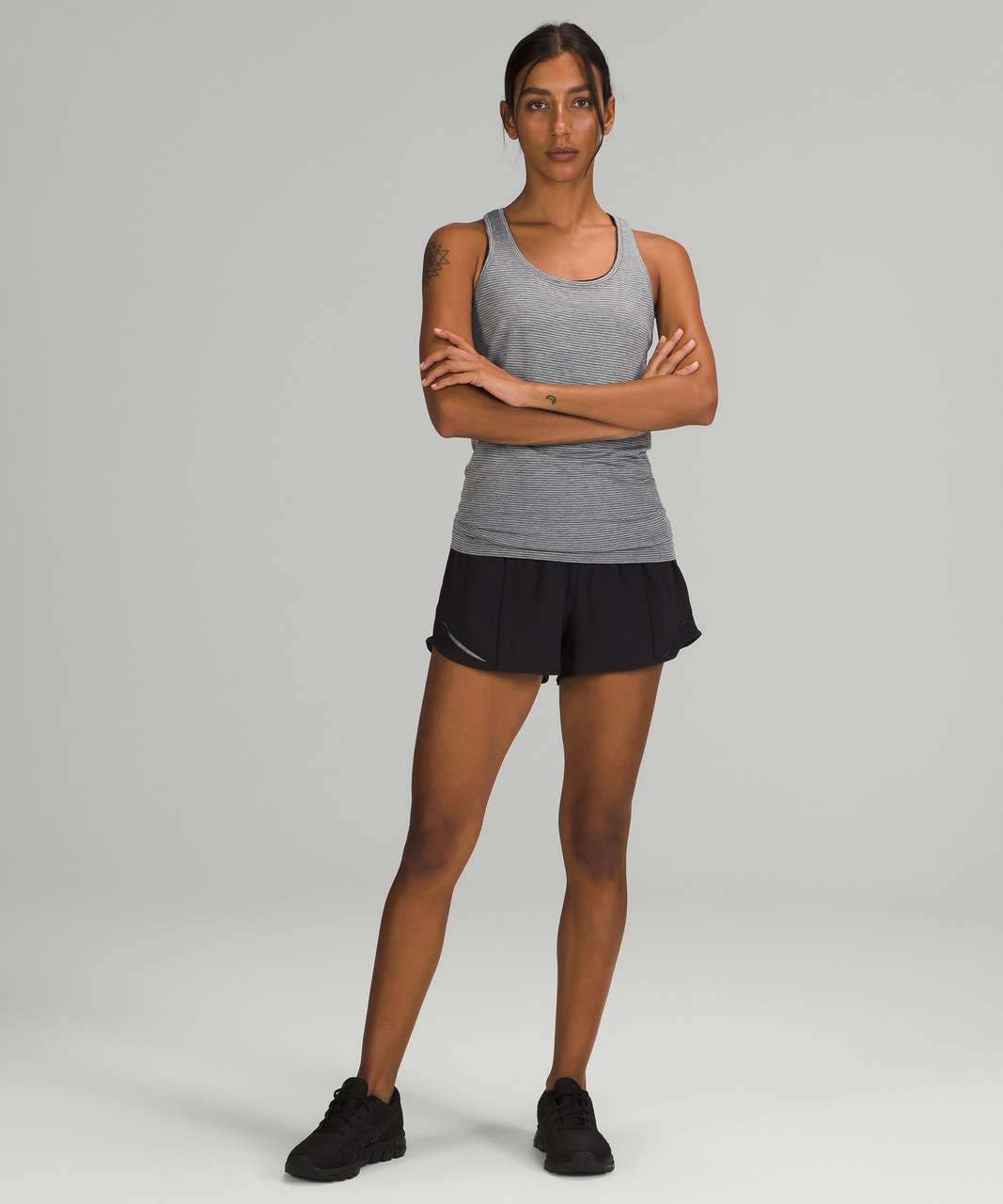 Lululemon Swiftly Tech Racerback Tank Top 2.0 - Tetra Stripe Asphalt Grey / Black / Alpine White / Rhino Grey