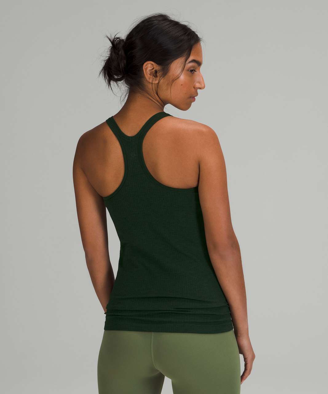 Lululemon Seamless Racerback Train Bra *Light Support, B/C Cup - Army Green  - lulu fanatics