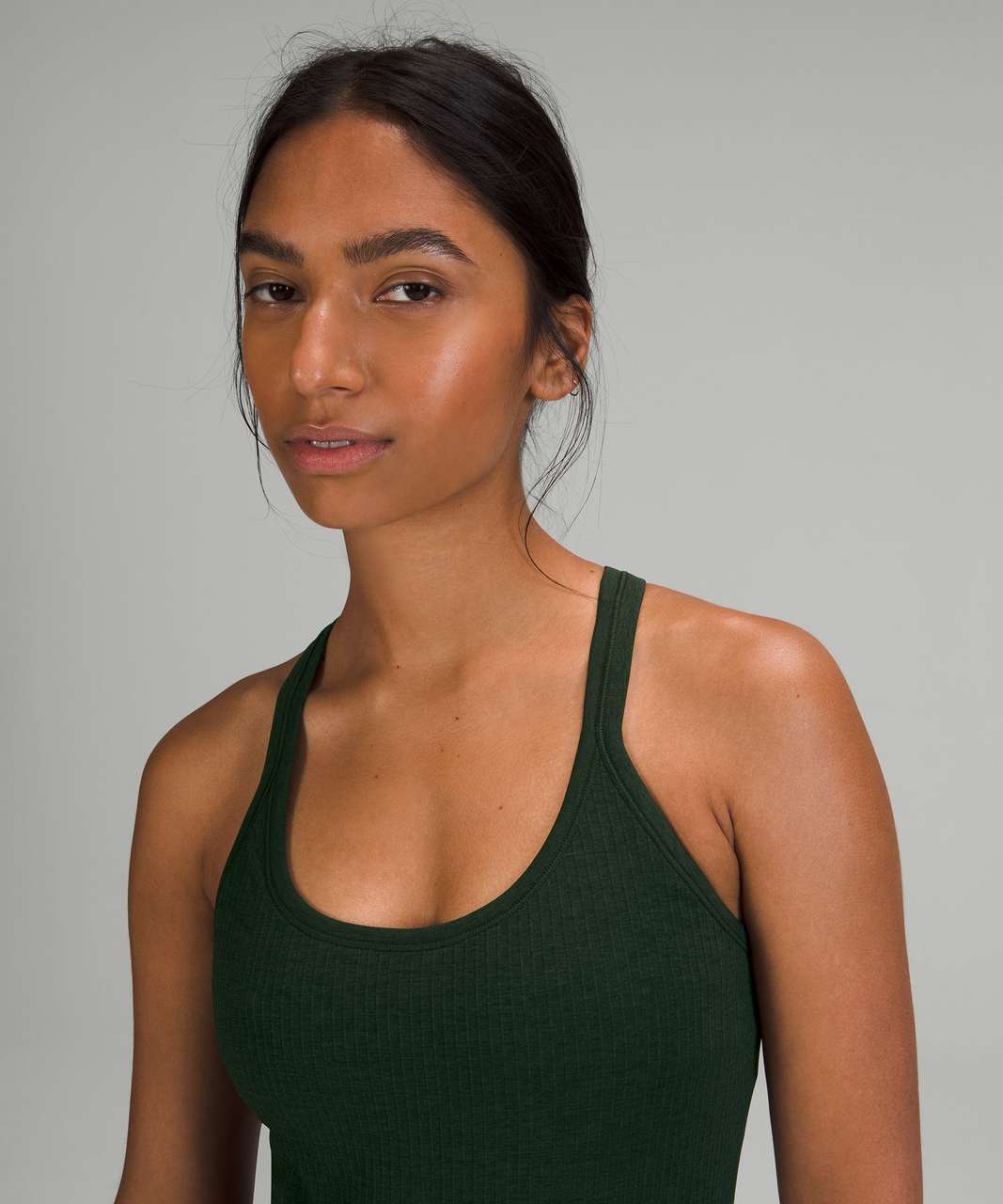 Ebb To Street Crop Tank Top, Rainforest Green