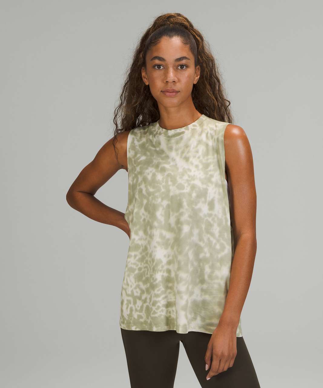 Lululemon All Yours Crop Tank - Crispin Green - lulu fanatics