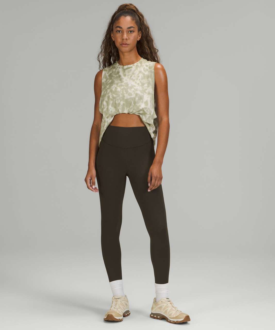 Lululemon All Yours Crop Tank - Crispin Green - lulu fanatics