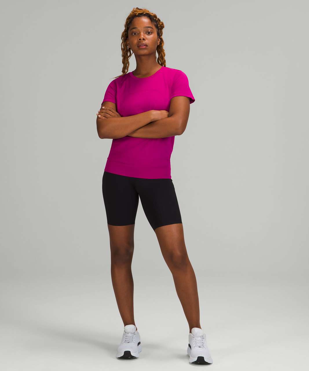 Lululemon Swiftly Breathe Short Sleeve - Black / Black - lulu fanatics