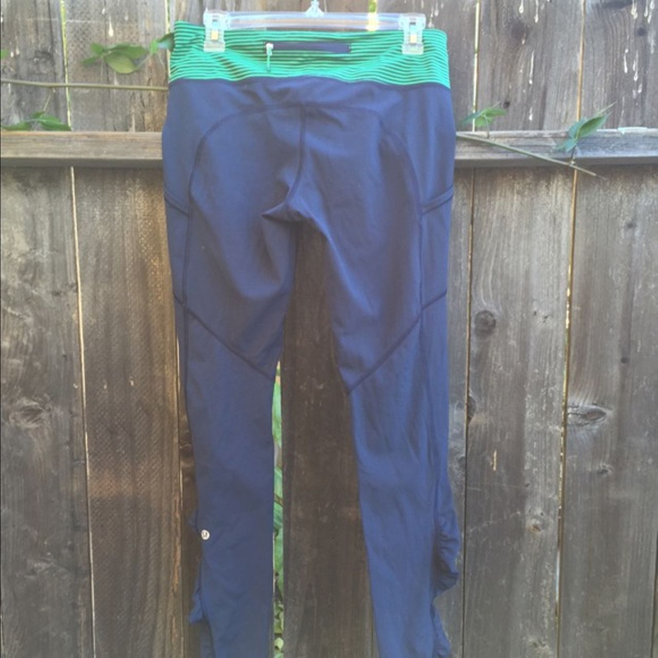 Lululemon Speed Tight *Cozy - Inkwell / Hyper Stripe Green Bean