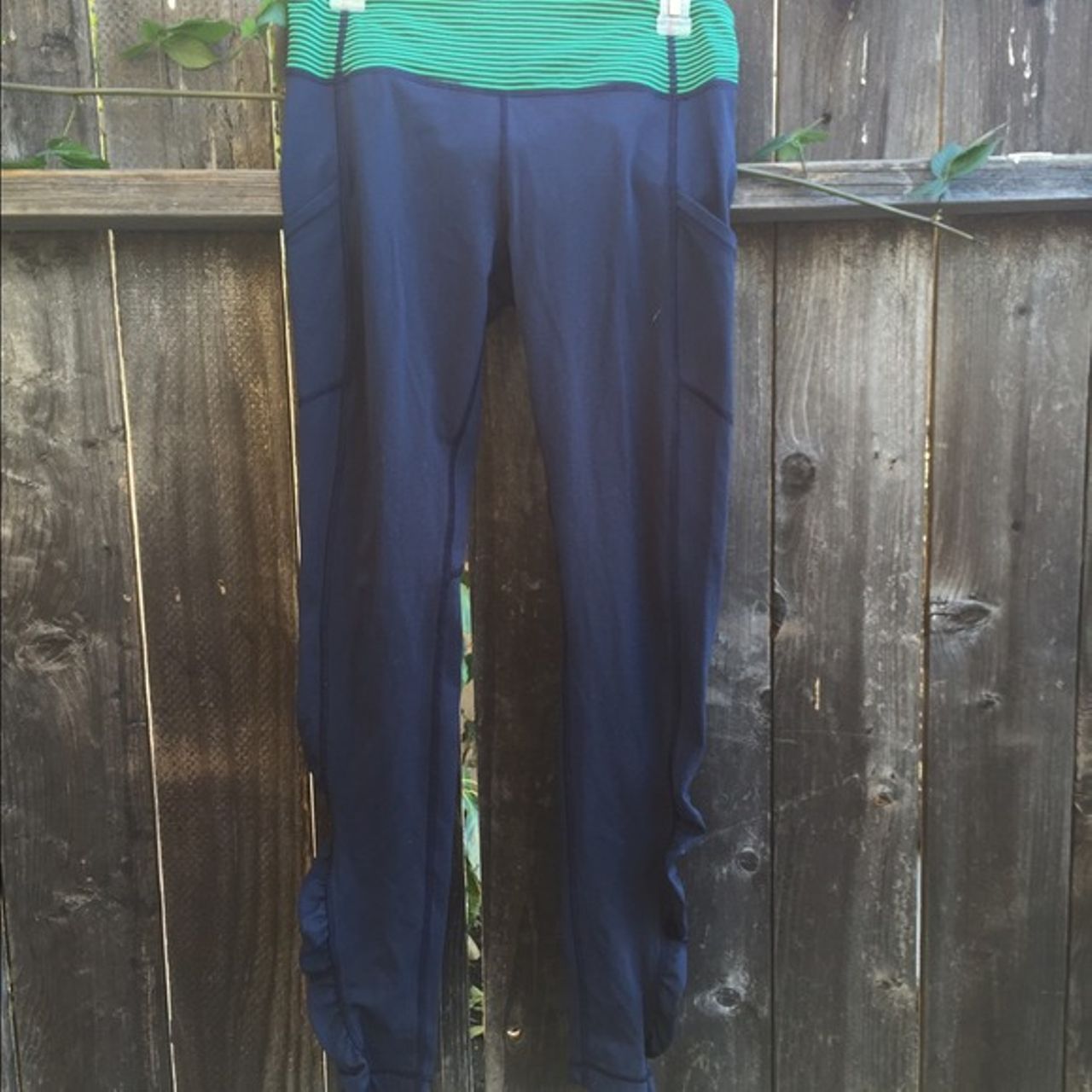 Lululemon Speed Tight *Cozy - Inkwell / Hyper Stripe Green Bean