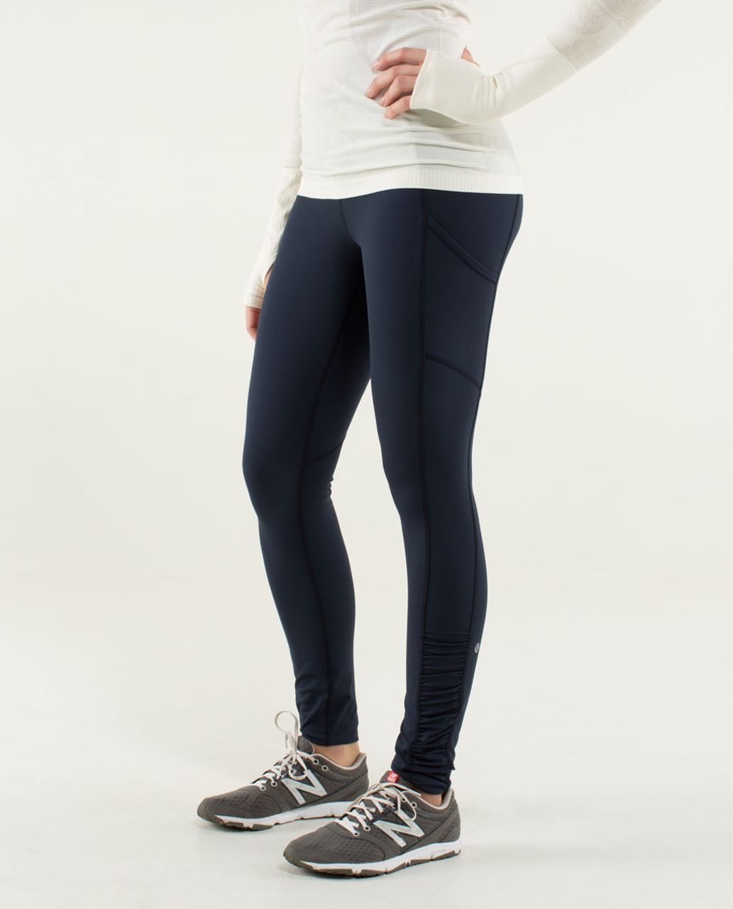 Lululemon Speed Tight *Cozy - Inkwell / Hyper Stripe Green Bean