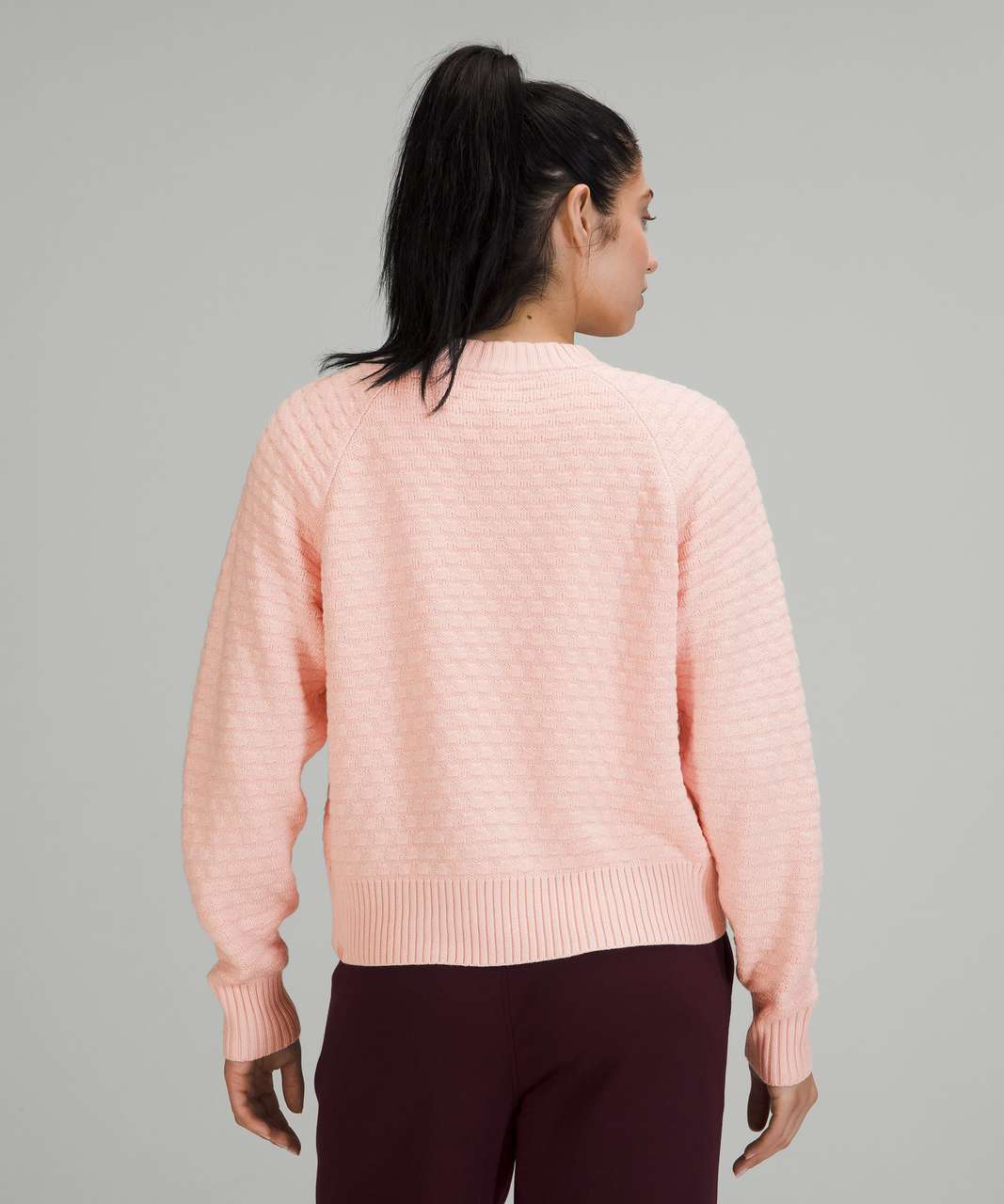 Lululemon Texture Play Crew Sweater - Pink Mist