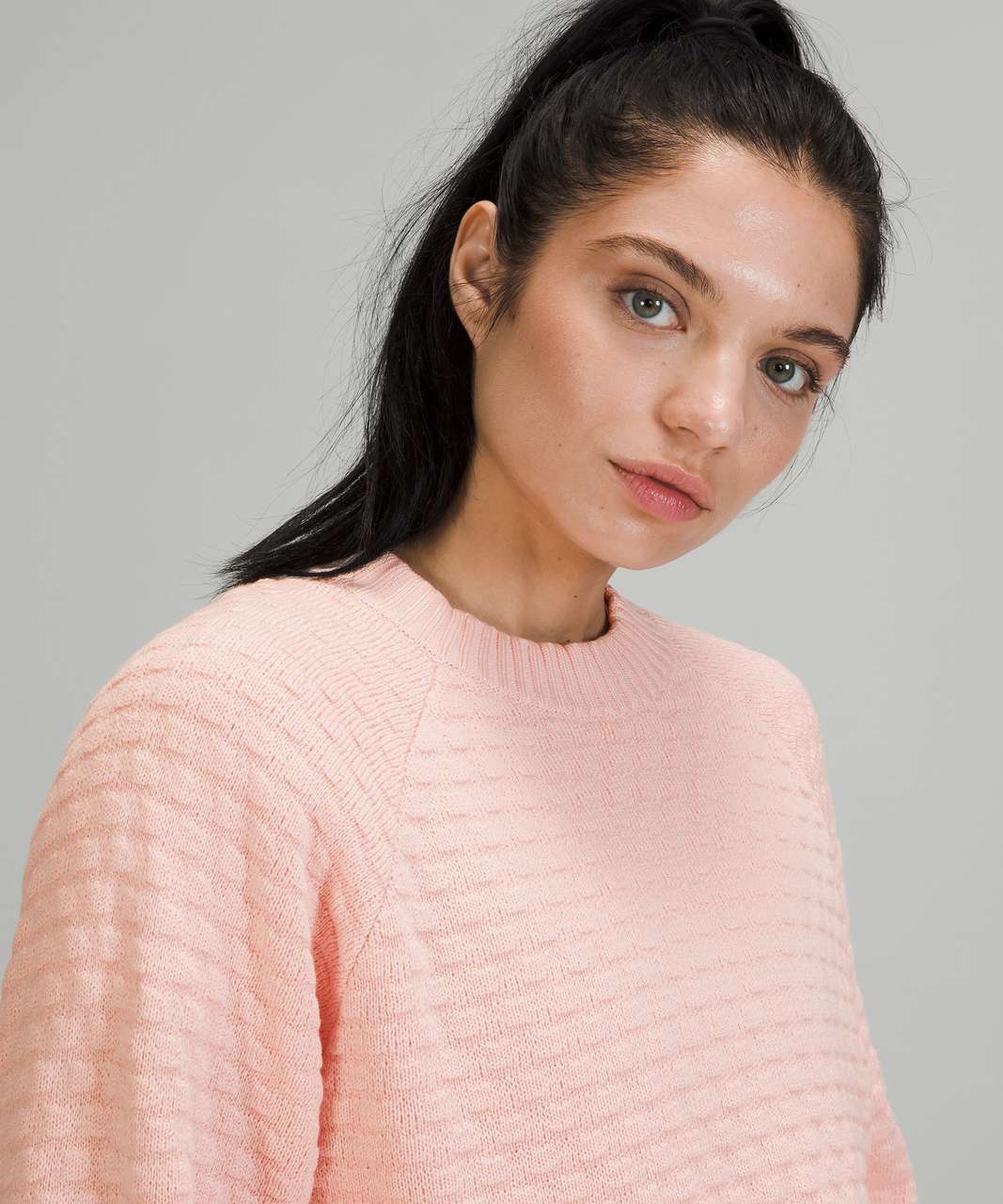 Lululemon Texture Play Crew Sweater - Pink Mist