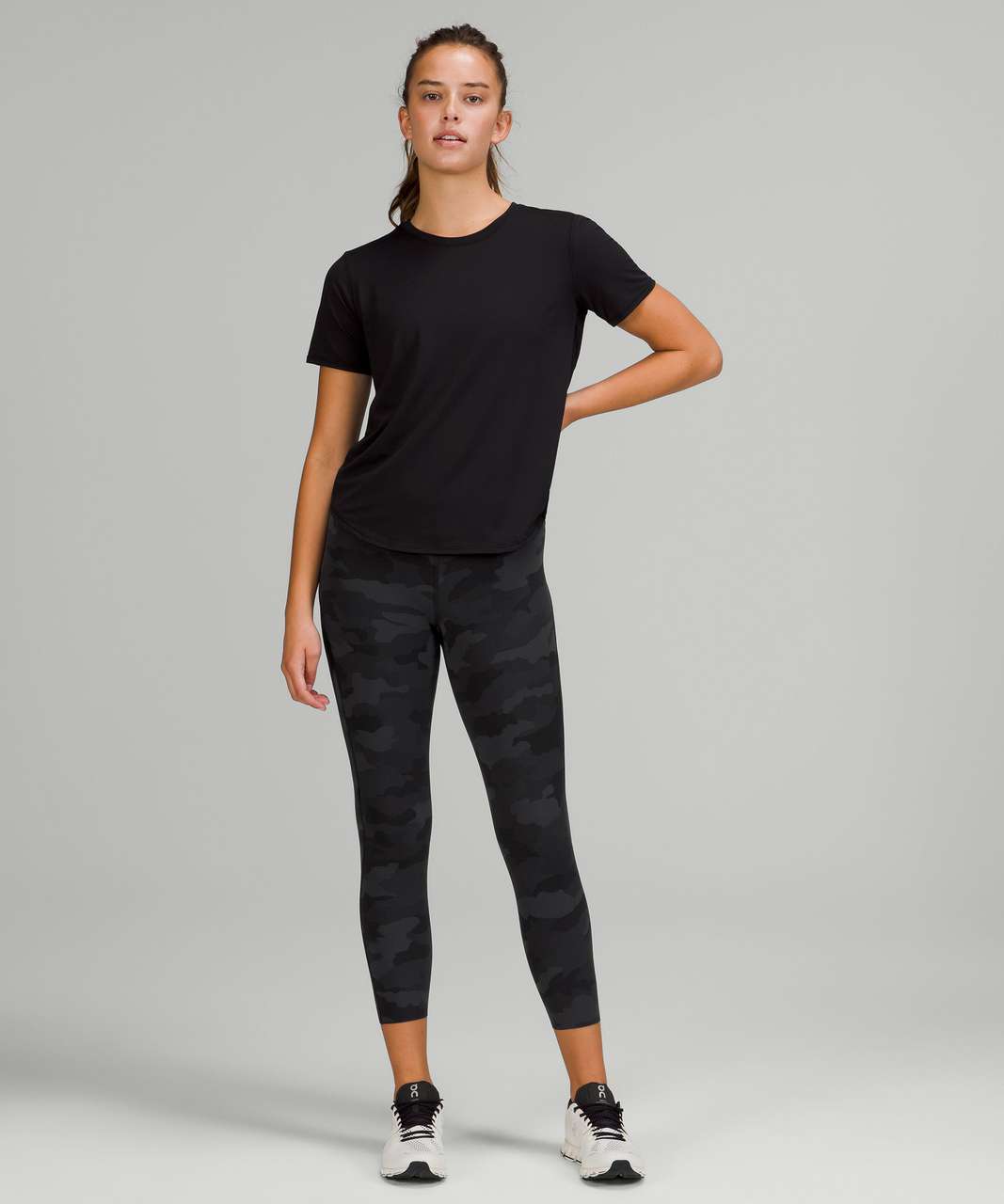 Lululemon Base Pace High-Rise Crop 23 - Heritage 365 Camo Deep Coal Multi  - lulu fanatics