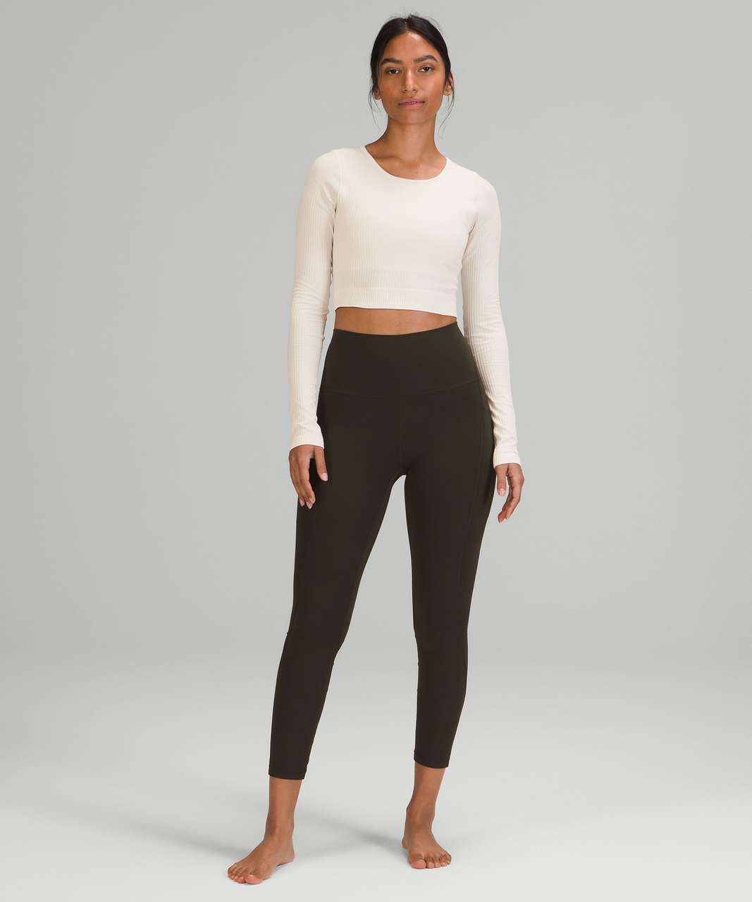 Lululemon Ebb To Street Crop 21 - Black - lulu fanatics