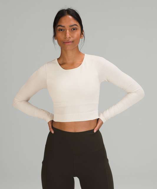 Lululemon Ebb to Street Long Sleeve - White - lulu fanatics