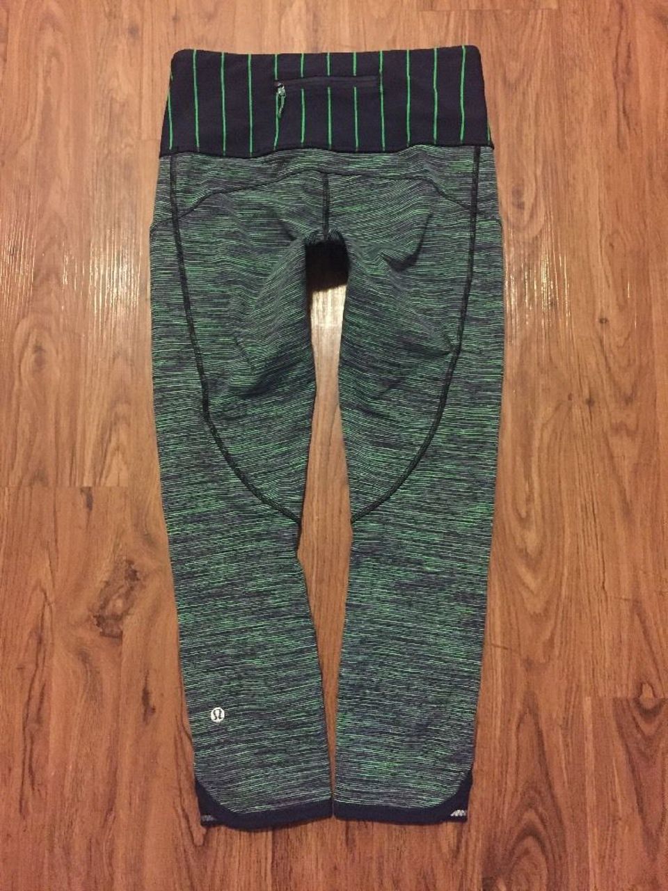 Lululemon Can't Stop Crop - Wee Are From Space Green Bean / Slalom Stripe Inkwell / Inkwell