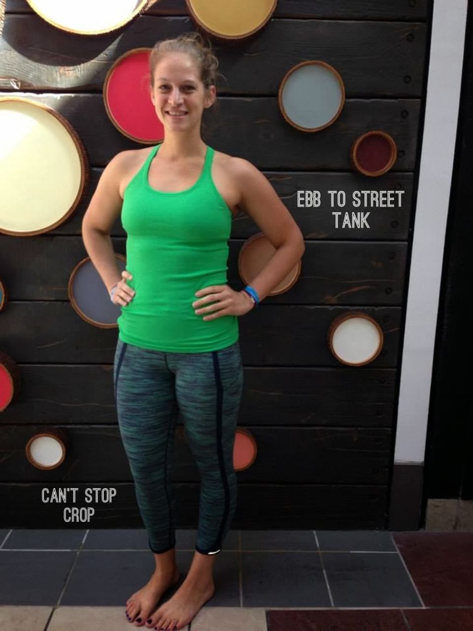 Lululemon Can't Stop Crop - Wee Are From Space Green Bean / Slalom Stripe Inkwell / Inkwell