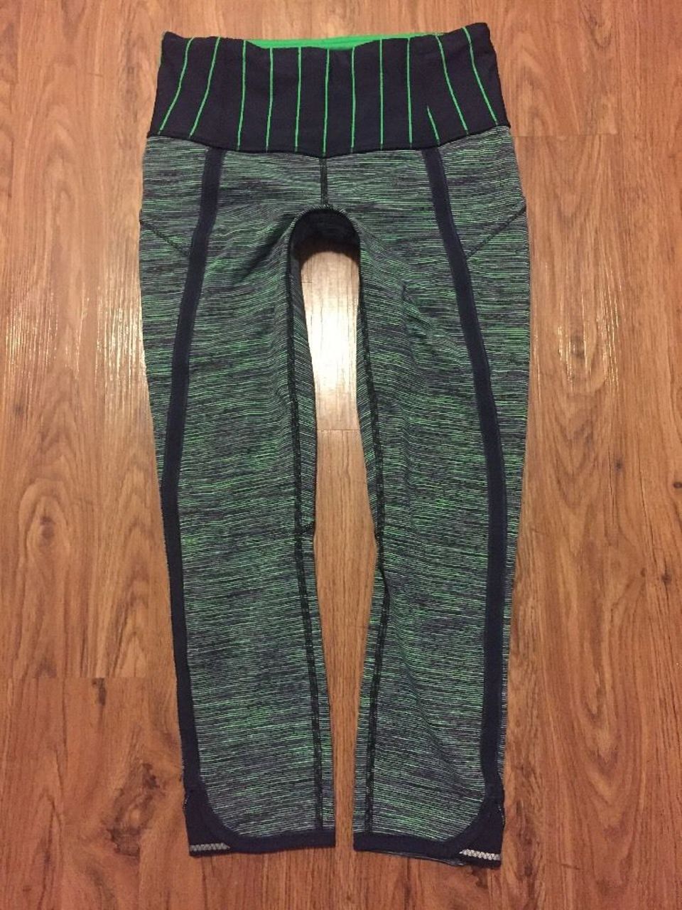 Lululemon Can't Stop Crop - Wee Are From Space Green Bean / Slalom Stripe Inkwell / Inkwell