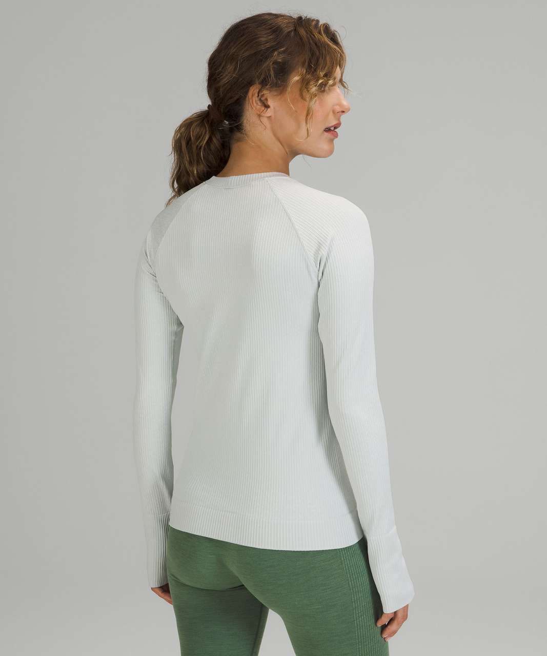 Lululemon Rest Less Pullover - Texture Grid Vapor / White