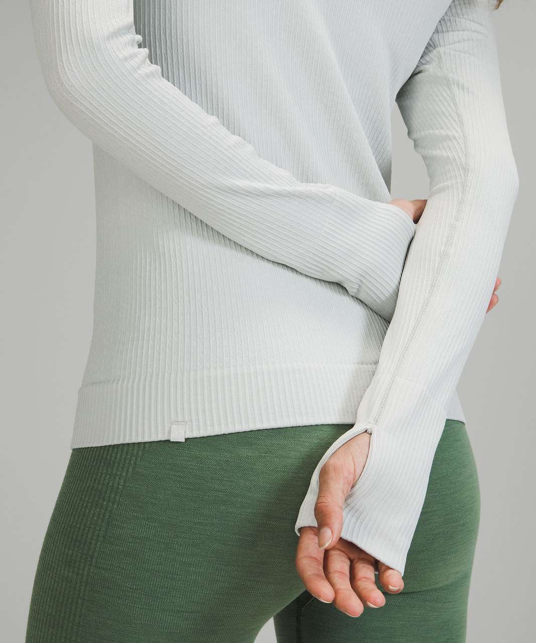 Lululemon Rest Less Pullover - Texture Grid Vapor / White