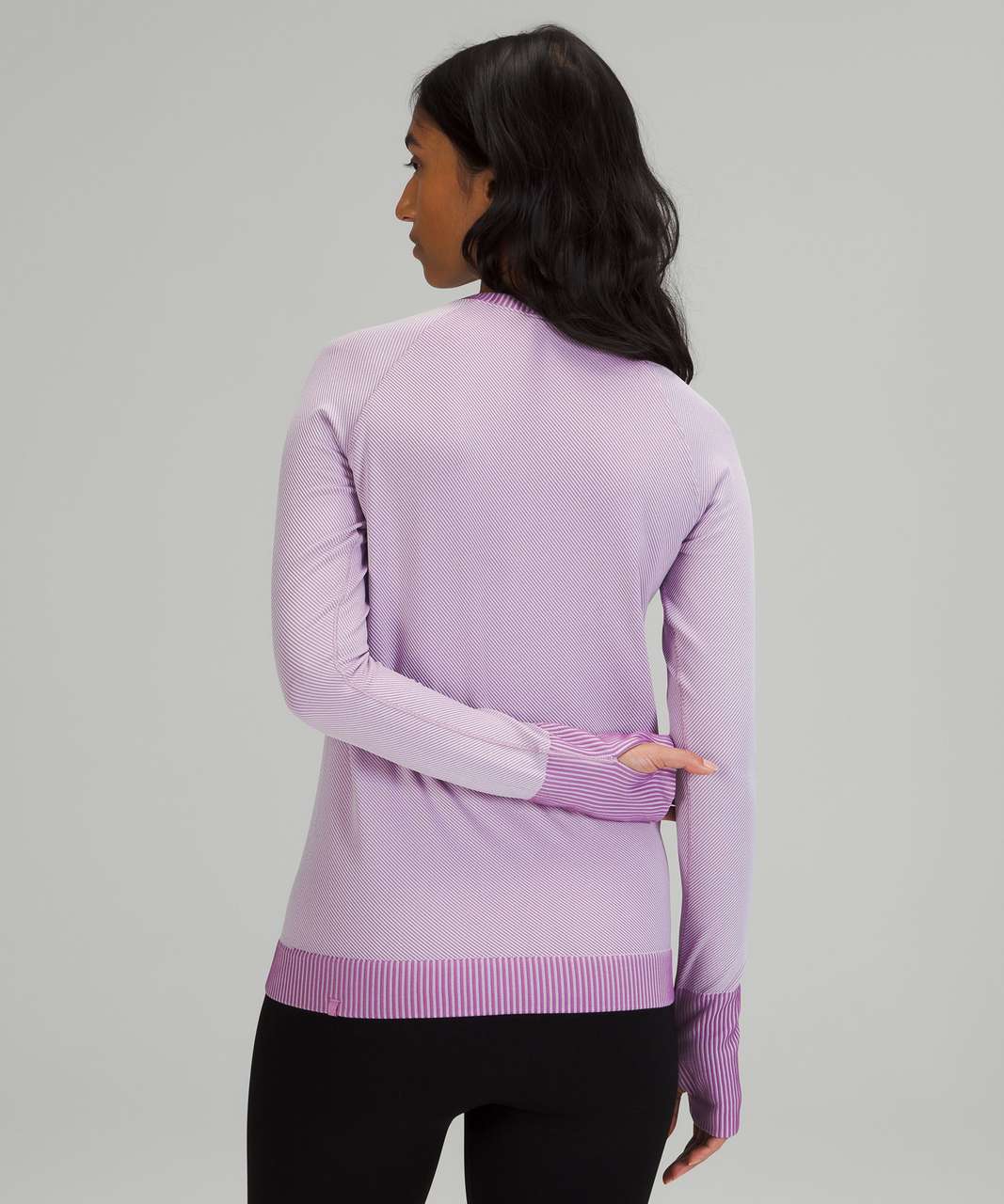 Lululemon Rest Less Pullover - Diagonal Rib Wisteria Purple / Lavender Dew