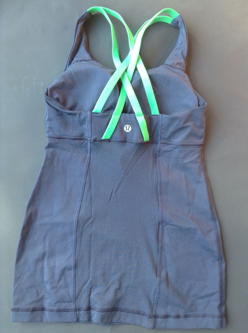 Lululemon Energy Tank - Slalom Stripe Inkwell / Inkwell / Green Bean