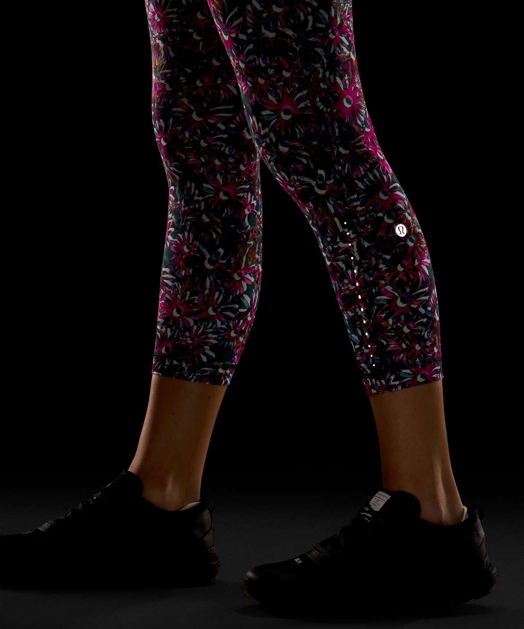 Lululemon Strength & Sweat Crop 23” Laser Cut Floral Mesh Panels Leggings  Size 4
