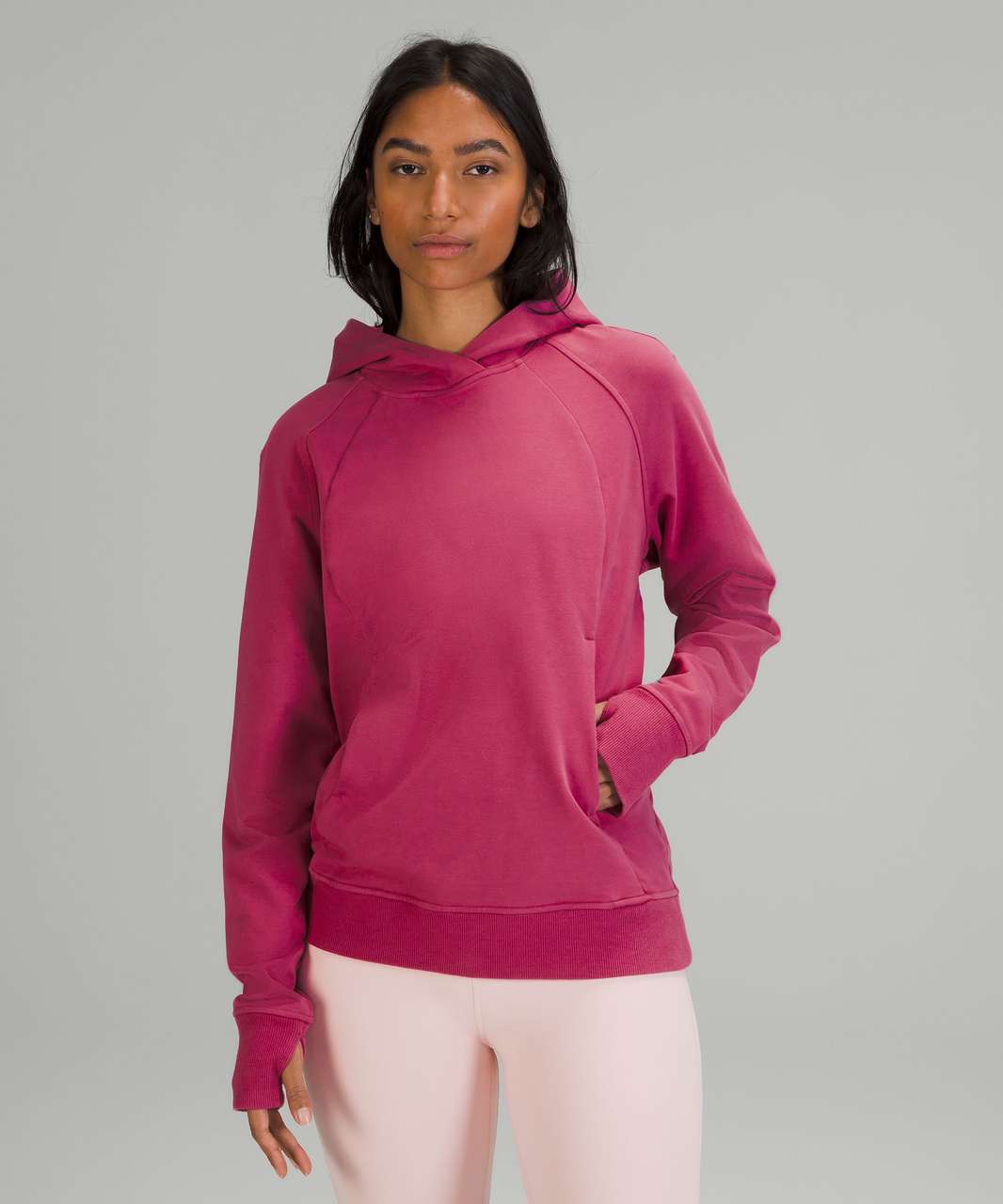 Lululemon Scuba Oversized Half Zip Hoodie Size XS/S Pink Lychee PLYC 52433  