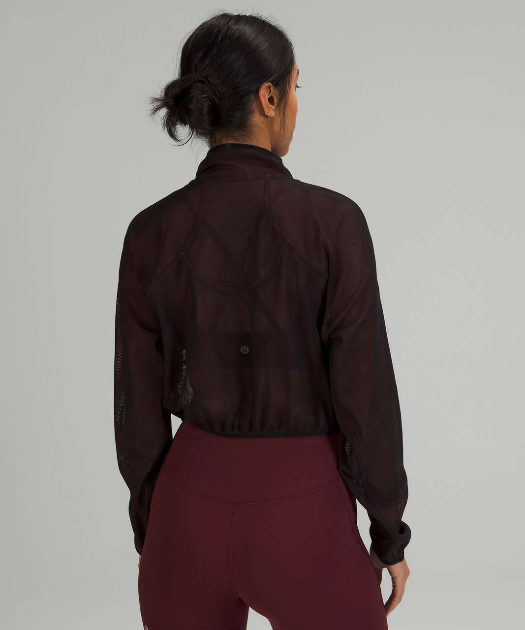 Lululemon Reversible Mesh 1/2 Zip - Black / Red Merlot