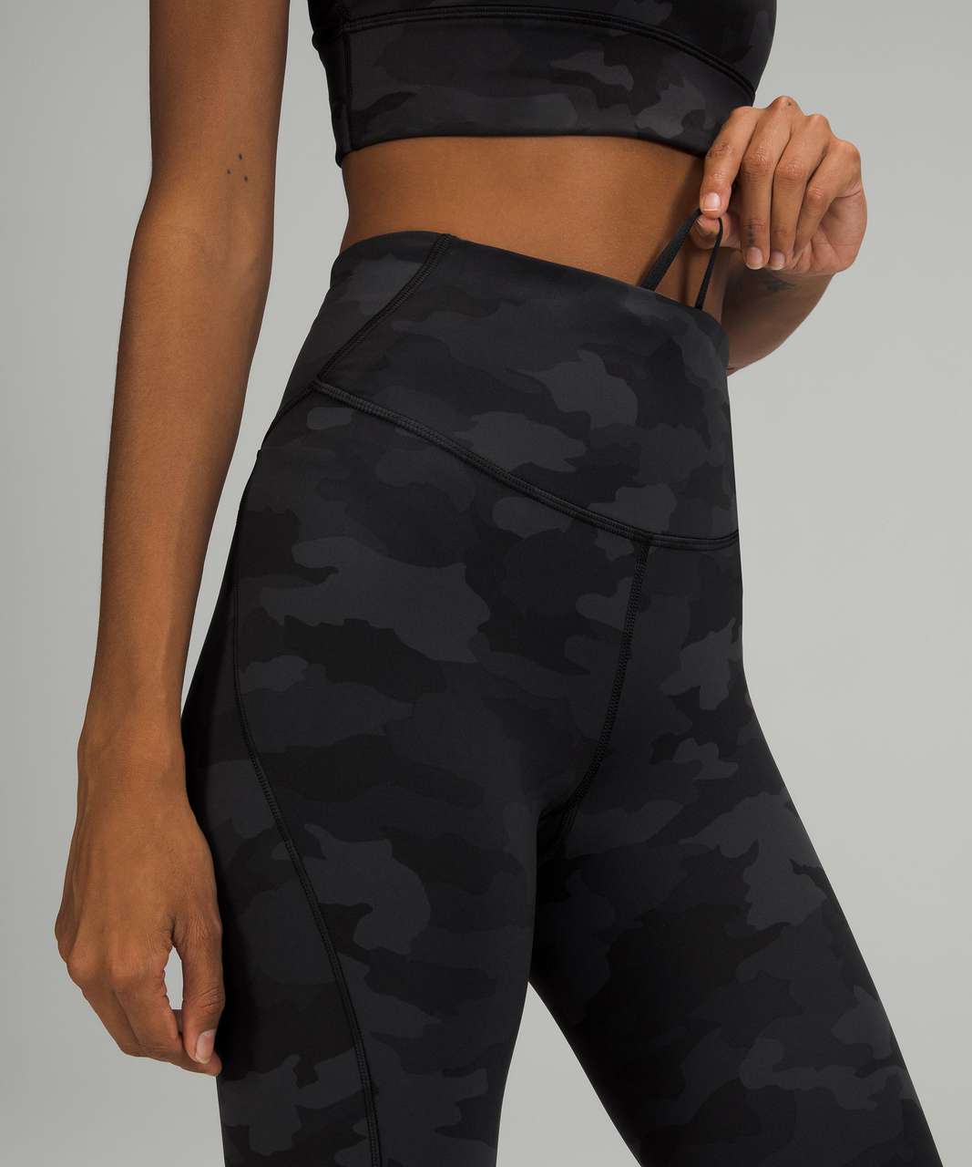 Lululemon Base Pace High-Rise Crop 17" - Heritage 365 Camo Deep Coal Multi