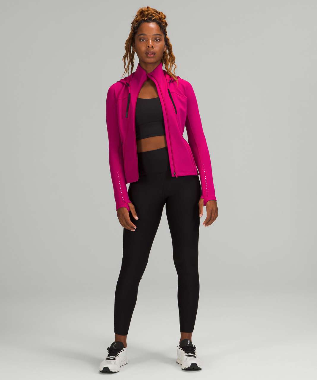 Lululemon Rain Repellent Running Jacket - Wild Berry - lulu fanatics