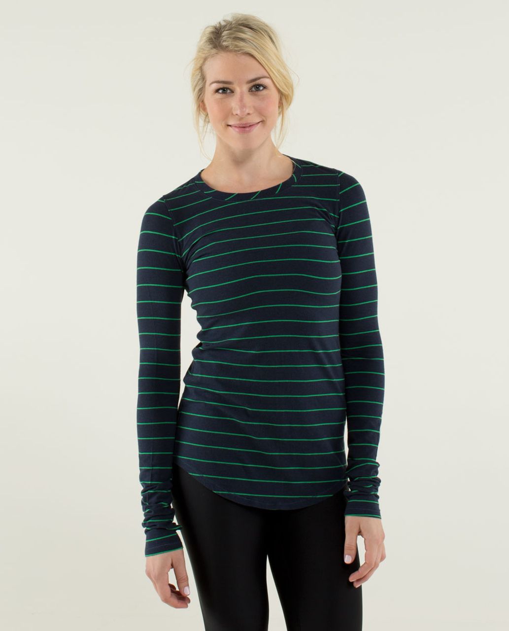 Lululemon Karma Long Sleeve - Slalom Stripe Inkwell