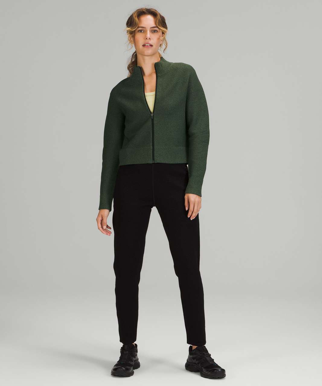 Lululemon All Around Full Zip Sweater - Rainforest Green / Green Twill