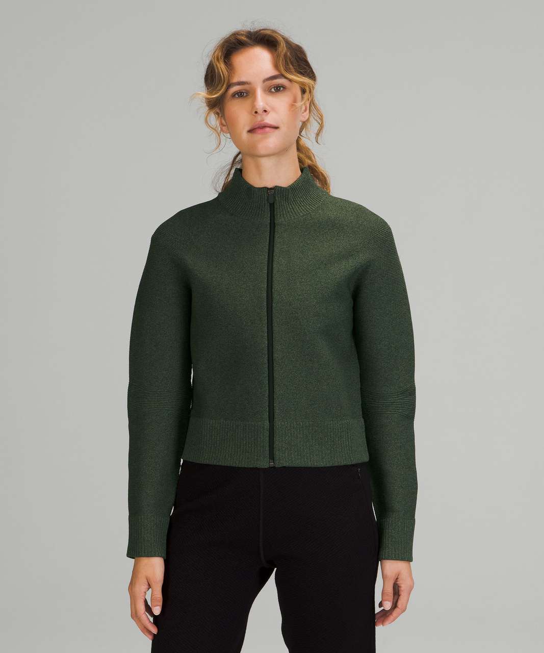 Lululemon All Around Full Zip Sweater - Rainforest Green / Green Twill