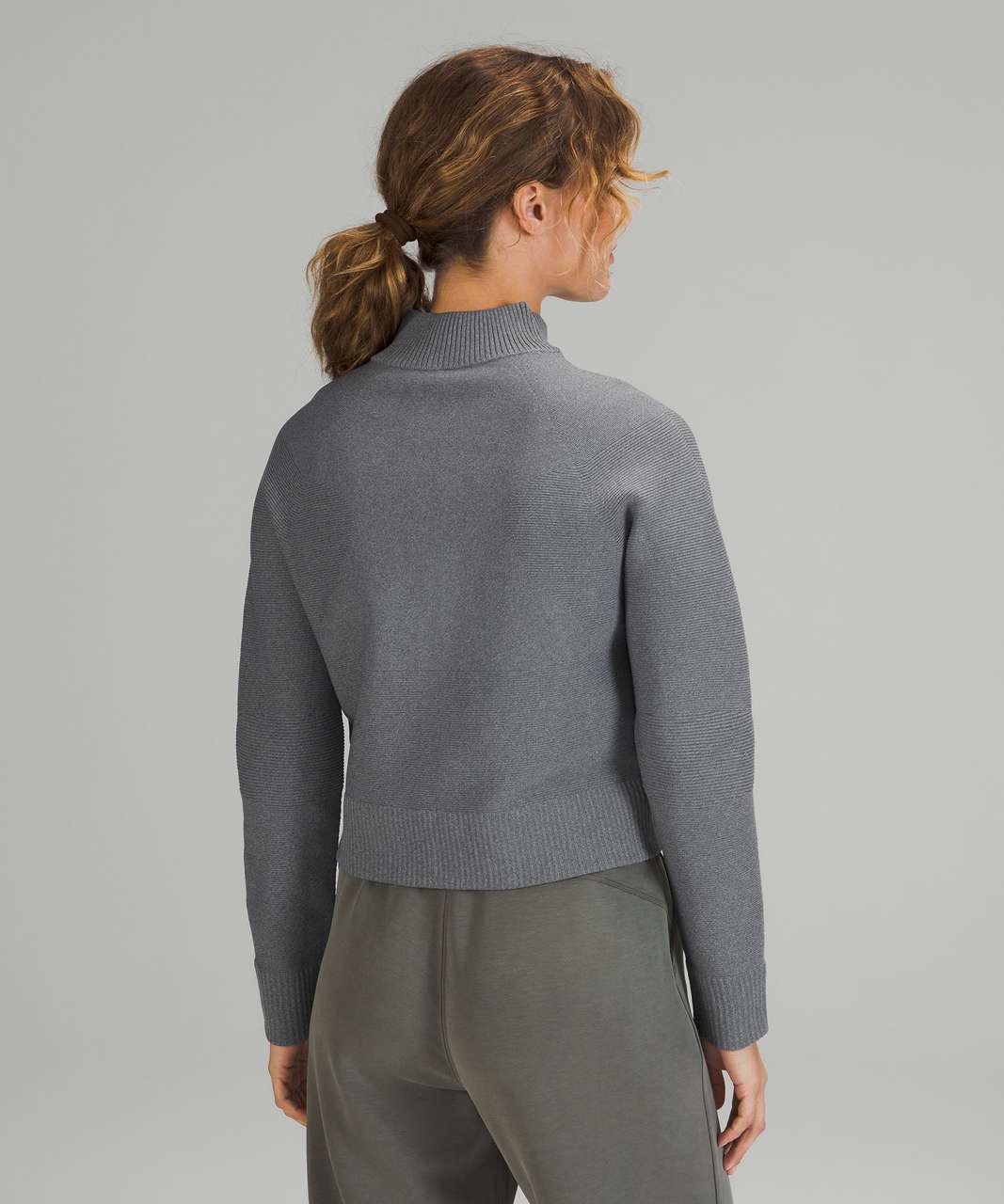 Lululemon All Around Full Zip Sweater - Rhino Grey / Asphalt Grey